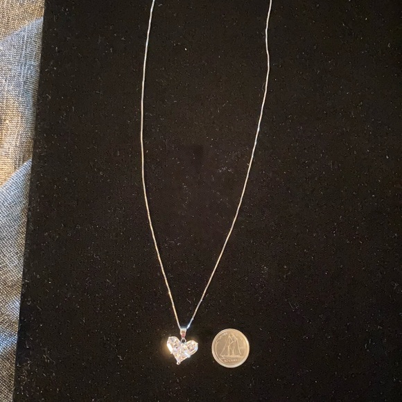 Tocara. Virginie heart shaped necklace. 925s and DiAmi clear stone 17”+2” - Picture 9 of 9